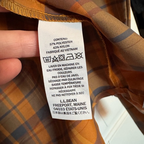 LL Bean Men’s Large Orange,Blue Cool Button Fishing Outdoor Performance Nylon - Picture 6 of 10